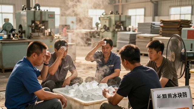 车间高温不用愁 佛山防暑降温冰块成了工人的救命凉方